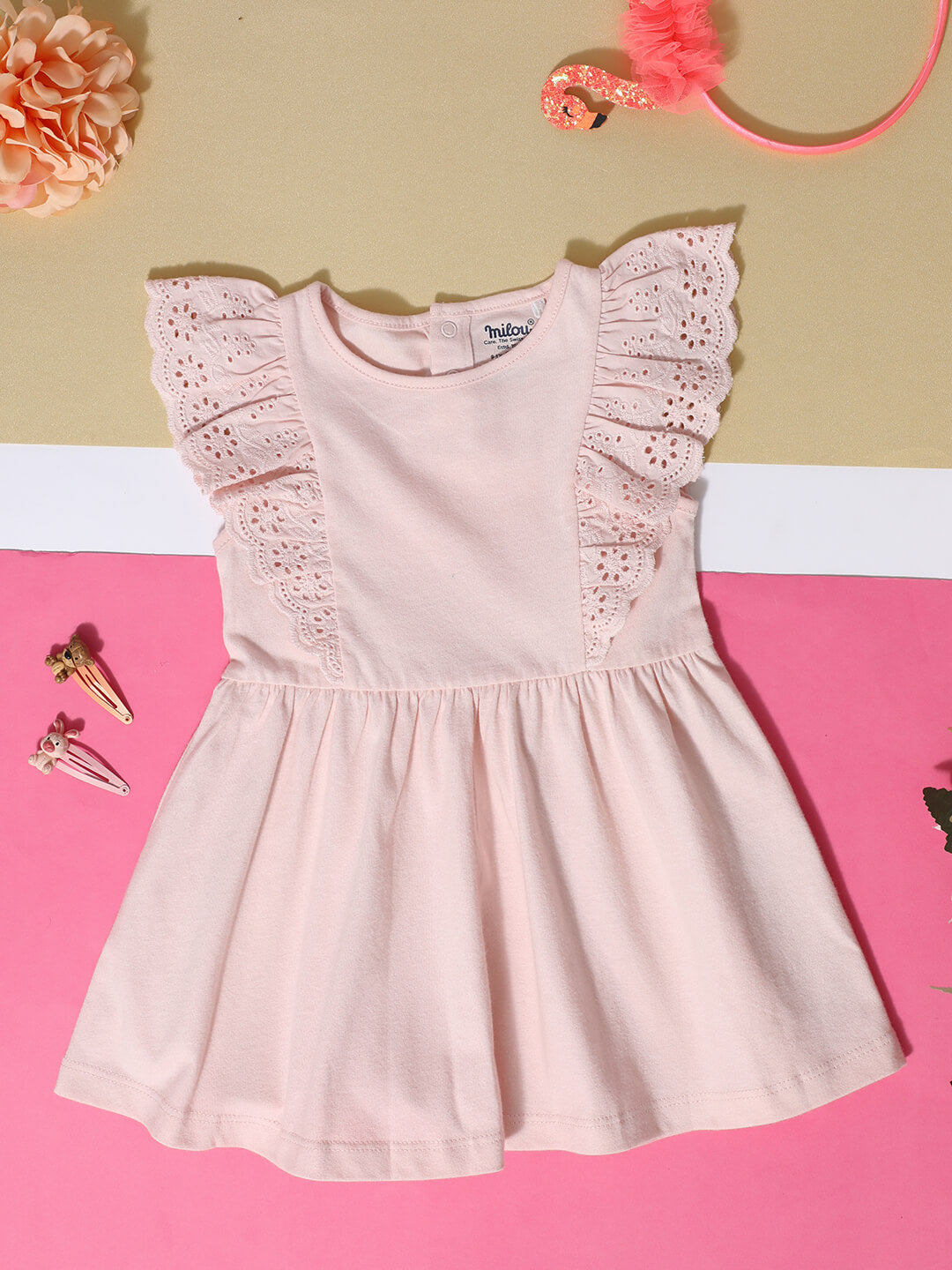 Milou Girls Flutter Sleeve Dress