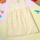 Milou Girls Pastel Yellow Cotton Dress