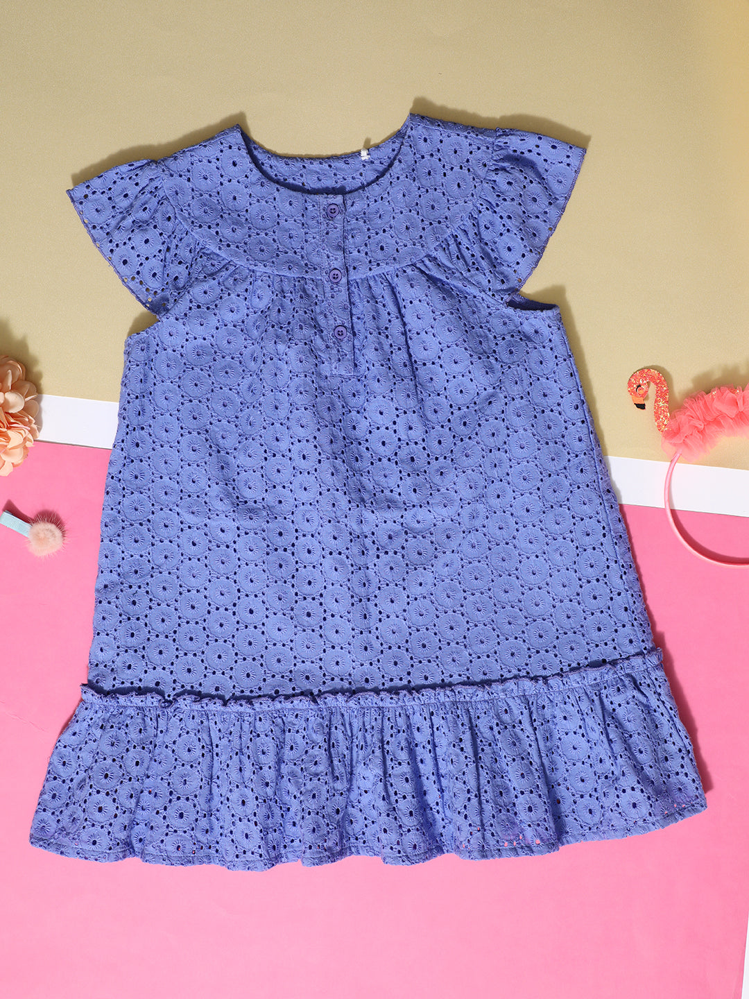 Milou Cotton Printed Dress -TGDRS005-PR