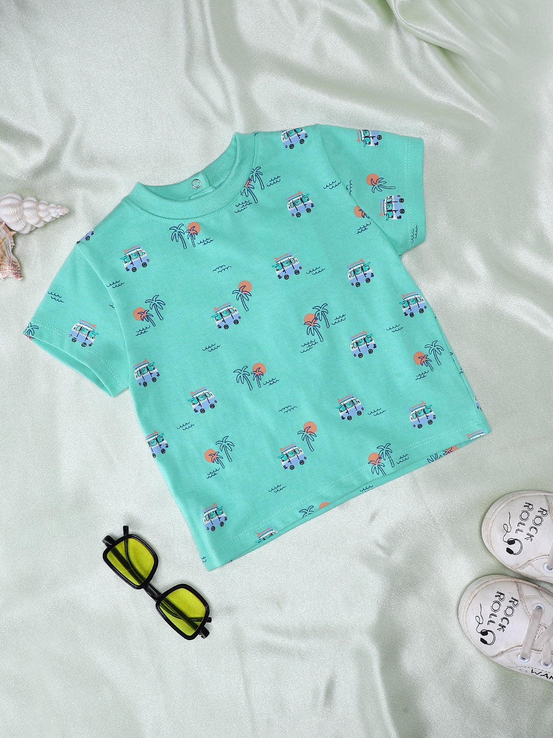Milou Cotton Half Sleeves Bio Washed Printed T-Shirt -MGBBB001-OCWAOP