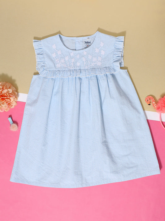 Milou Cotton Printed Dress -TGDRS001-BL