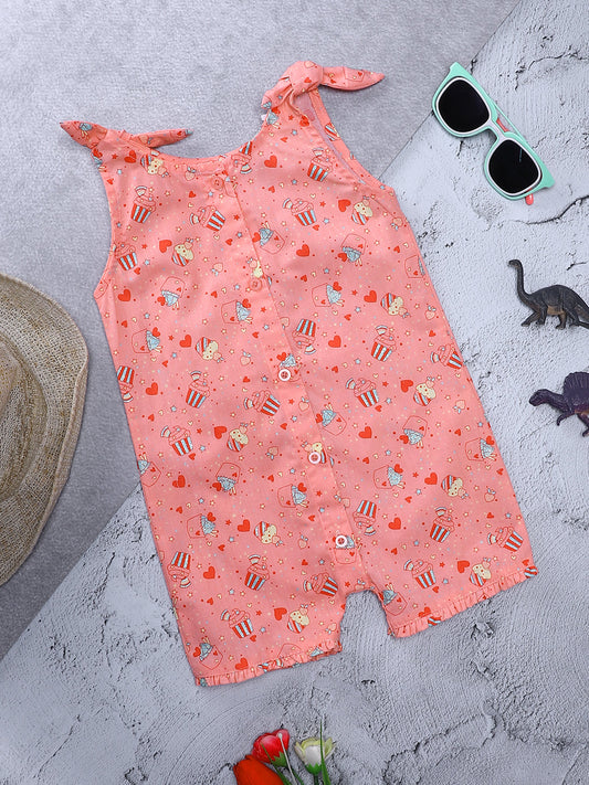 Milou Kids Cotton Bio Washed Printed Romper for Girls - BGRMP041-AOPCL