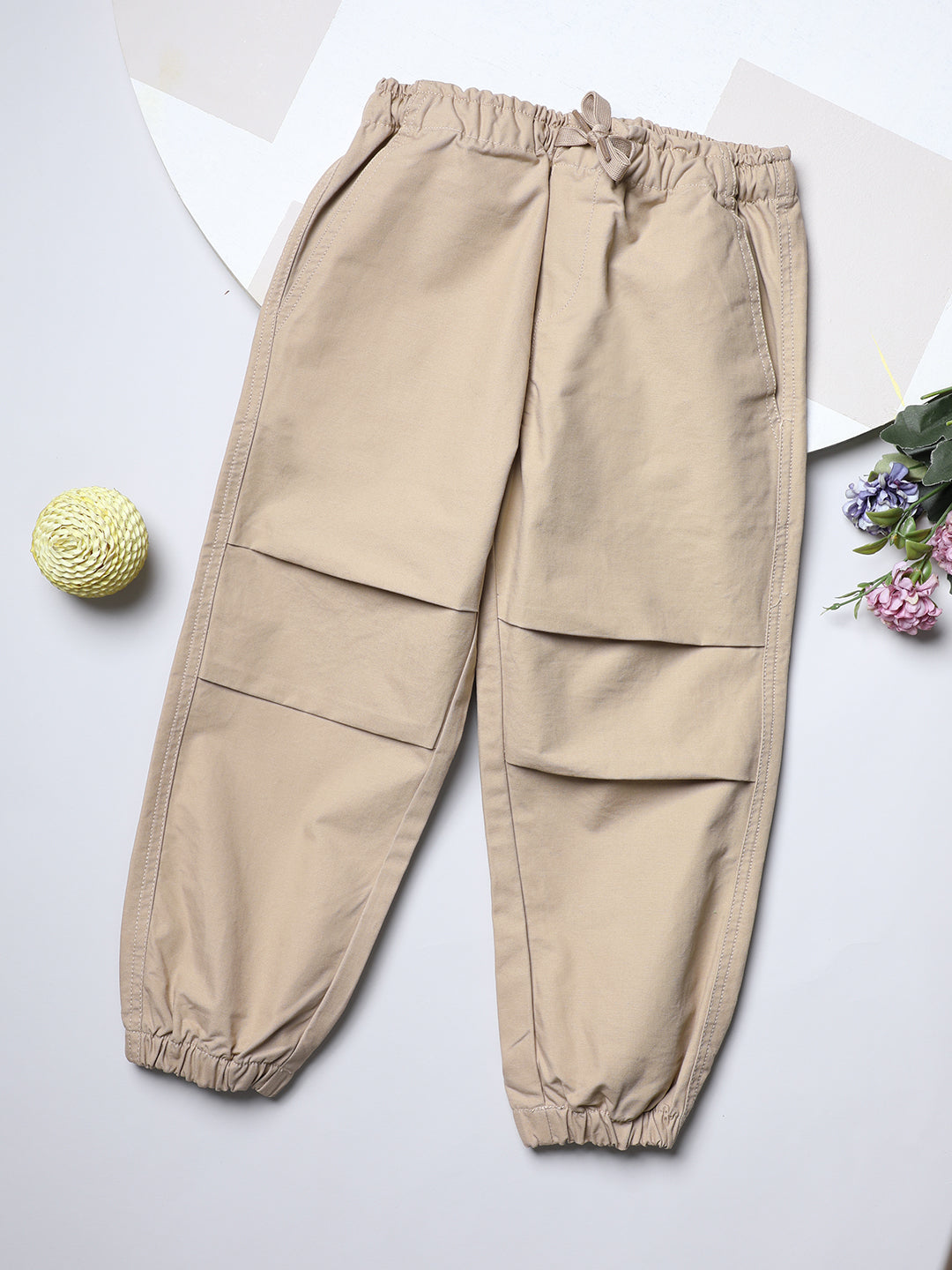 Milou Kids Cotton Solid woven Pants for Boys TBNCTRS058-KH