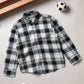 Milou Boys Full Sleeve Checked Bio-Washed Shirt Black & White Check