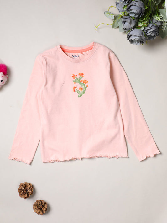 Milou Cotton Full Sleeves Bio Washed Printed T-Shirt -NPSTG007-EVNSD