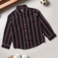Milou Kids Cotton Full Sleeves Striped Bio-washed Shirt For Boys