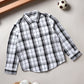 Milou Boys Full Sleeve Checked Bio-Washed Shirt Black Check