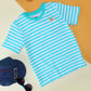 Half Sleeve Bio-Washed striped T-Shirt