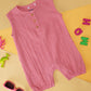 Milou Infant Unisex Cotton Romper Pink
