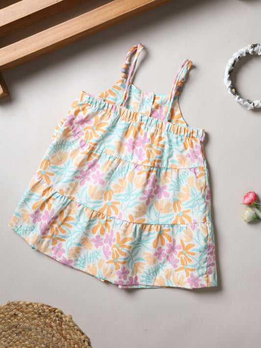 Milou Cotton Printed Dress - KKTG002-BG