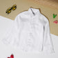 Milou Kids Boys Cotton Full Sleeve Bio-Washed Shirt White