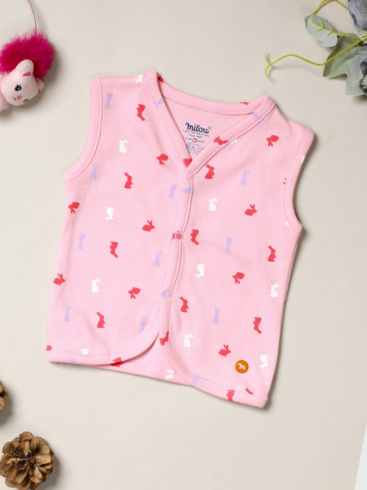 Milou Infant Cotton Sleeveless Bio-Washed Jabla Set