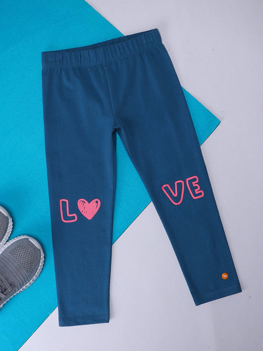 Milou Kids Cotton Bio Washed Printed Leggings for Girls -NPSBG015-LCSW