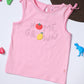 Milou Baby Girls Sleeveless Top Pink Graphic Print