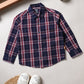 Milou Boys Full Sleeve Checked Shirt Red & Navy Blue Check