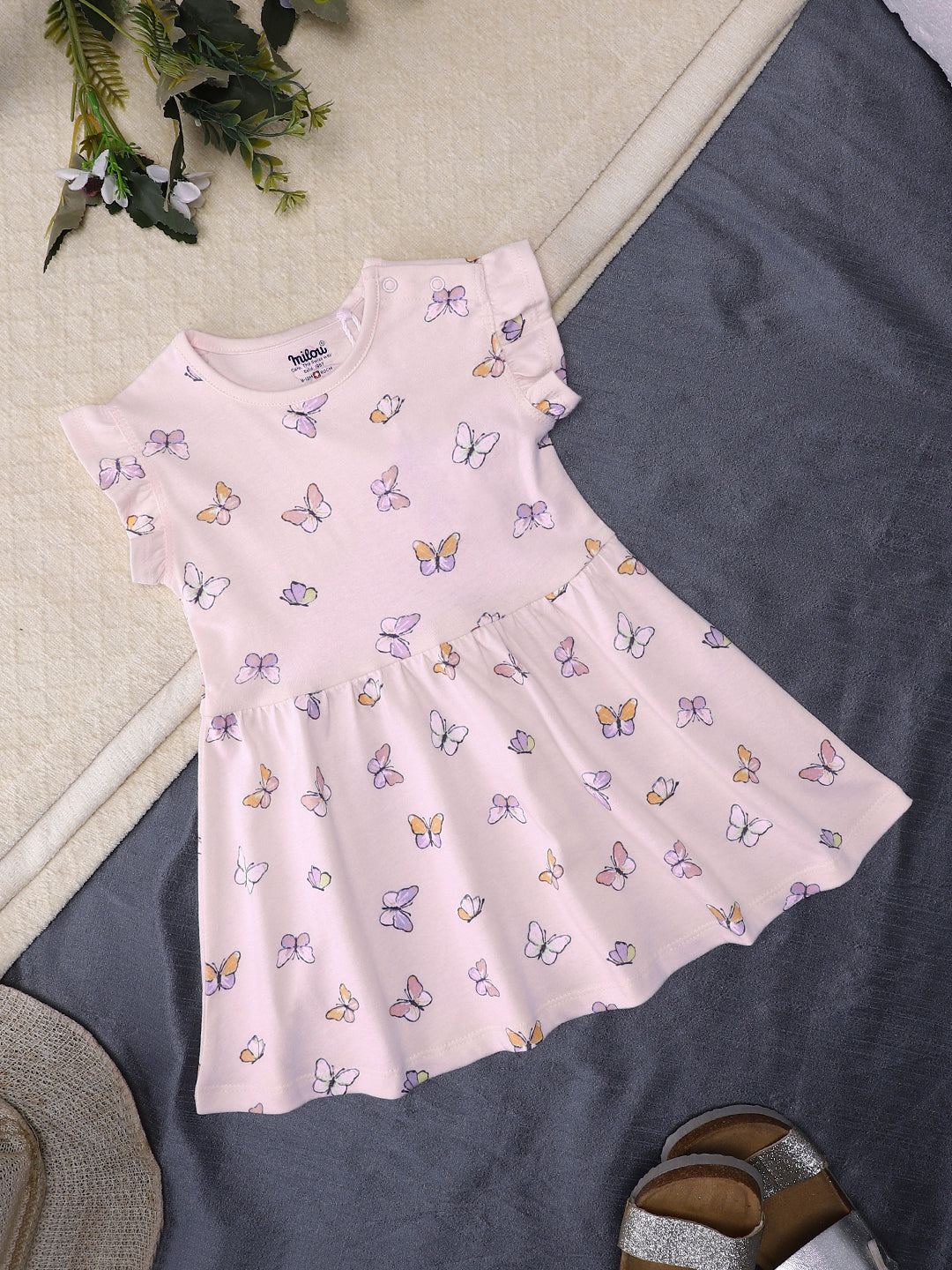 Milou Cotton Printed Dress -MGBBB013-FEBLM