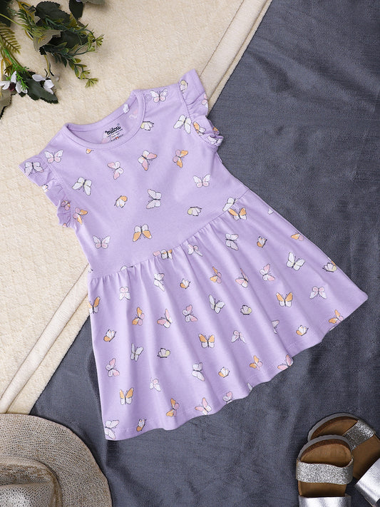 Milou Cotton Printed Dress -MGBBB013-PKAOP