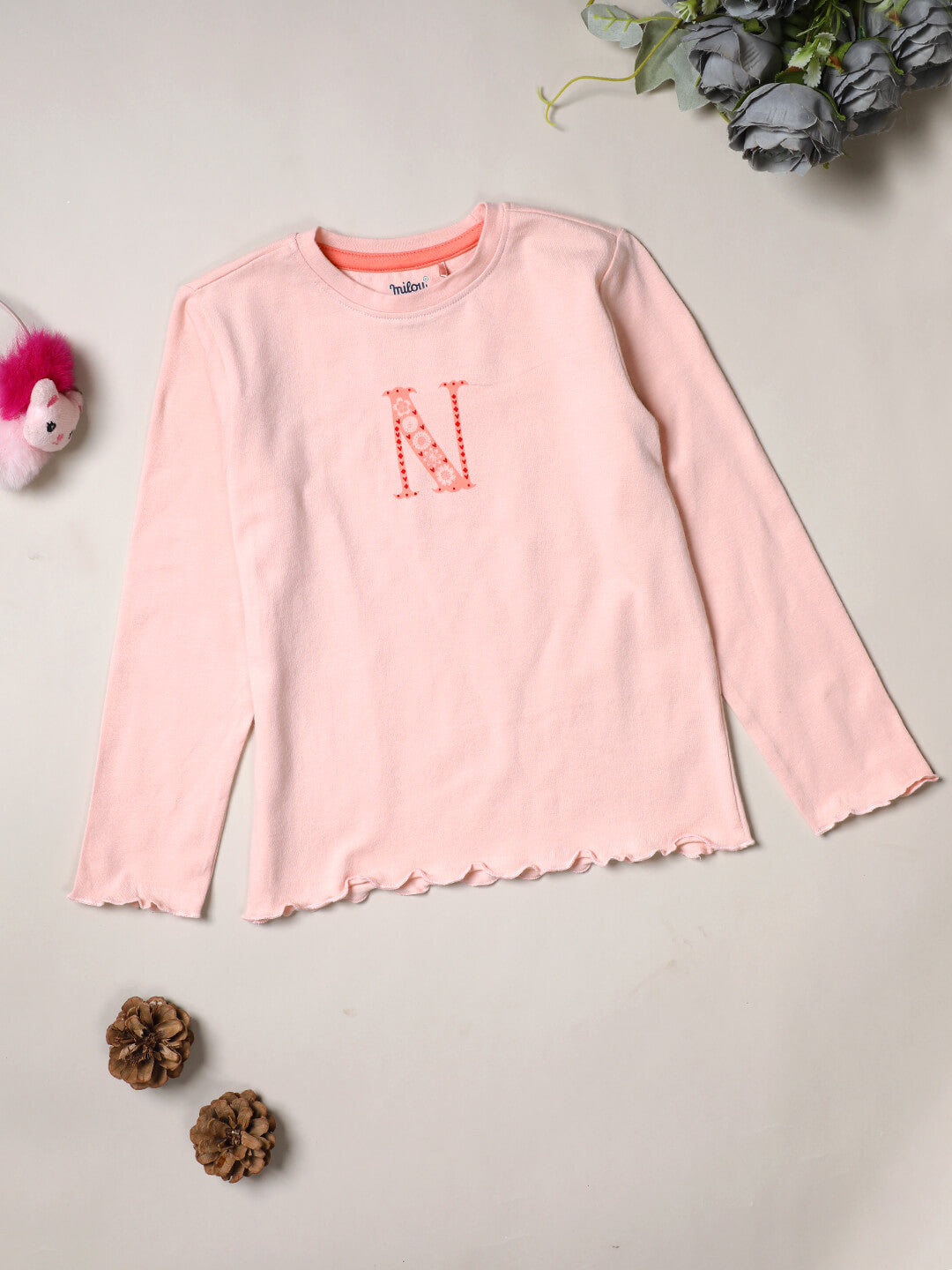 Milou Girls Long-Sleeve Round Neck Top