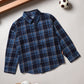 Milou Boys Full Sleeve Checked Bio-Washed Shirt Blue Check