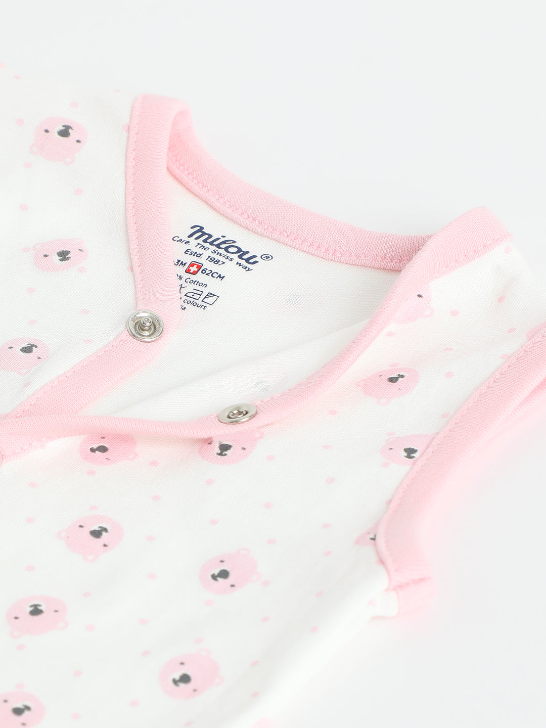 Milou Infant Cotton Bio-Washed Jabla all-over Animal prints Pack of 3