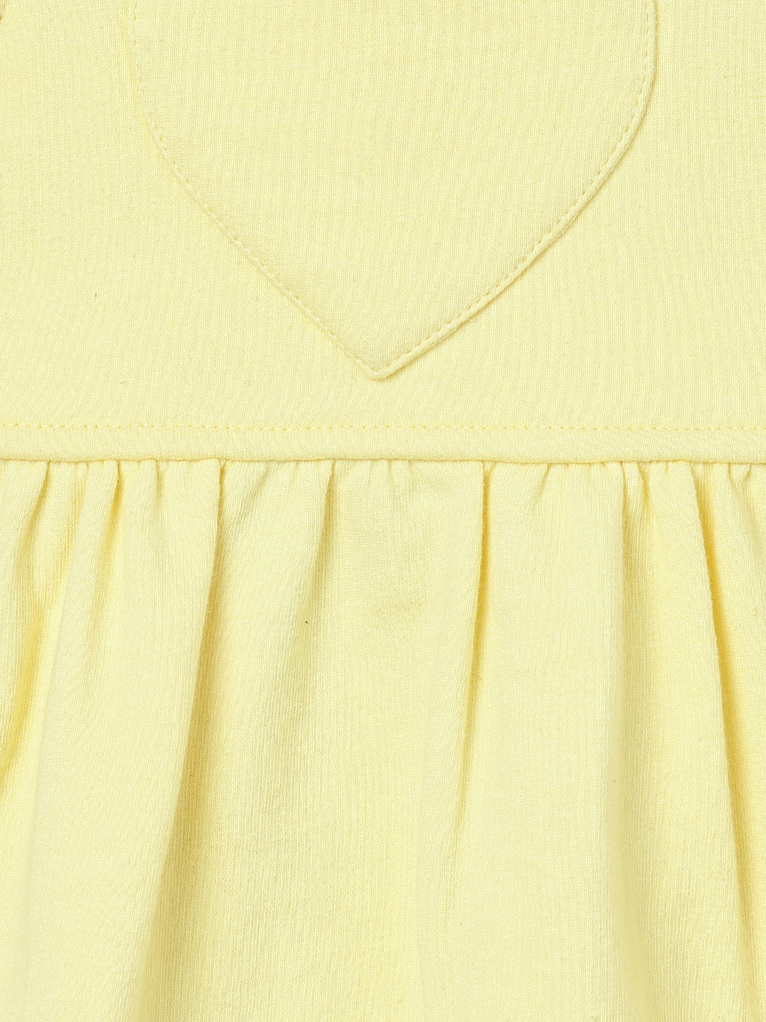 Milou Kids Cotton Bio Washed Self- Designed Pinafore Set for Girls -White & Yellow