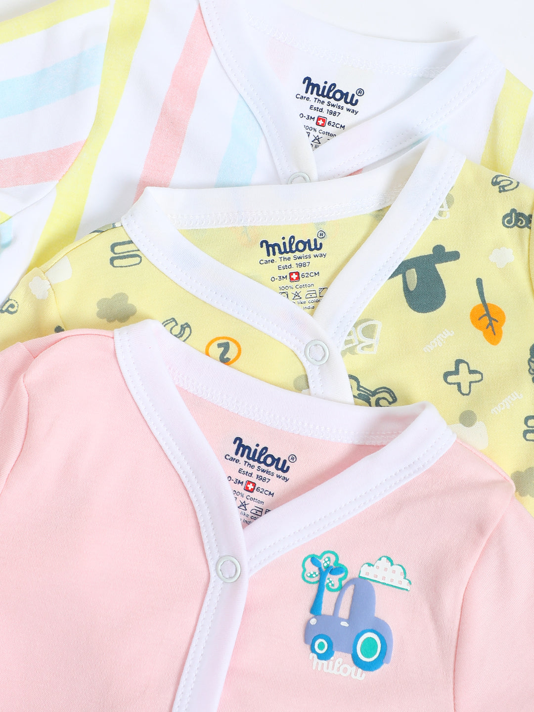 Milou Infant Boys Jabla Pack Multicolour Set of 3