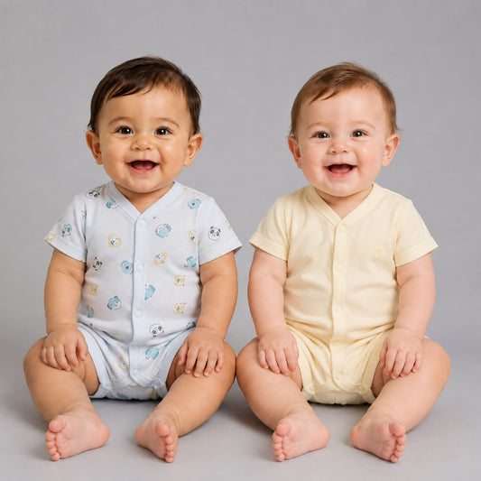 Milou Baby Cotton Short Sleeve Romper Pack of 2
