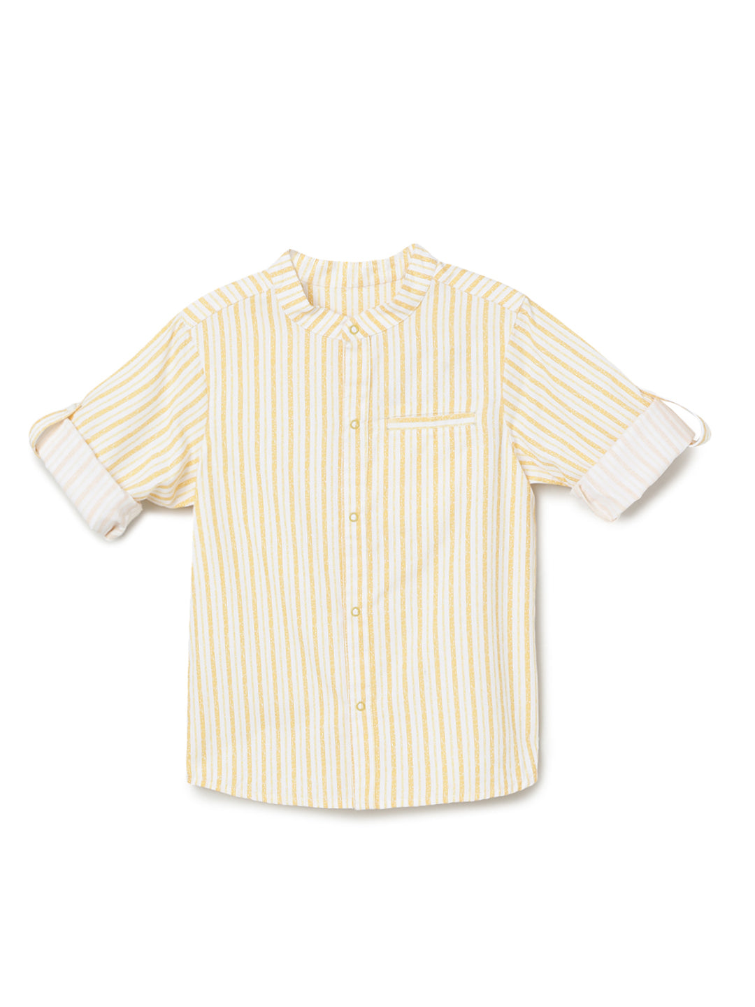 Milou Kids Cotton Bio Washed Striped Shirt for Boys TBNCSHT016