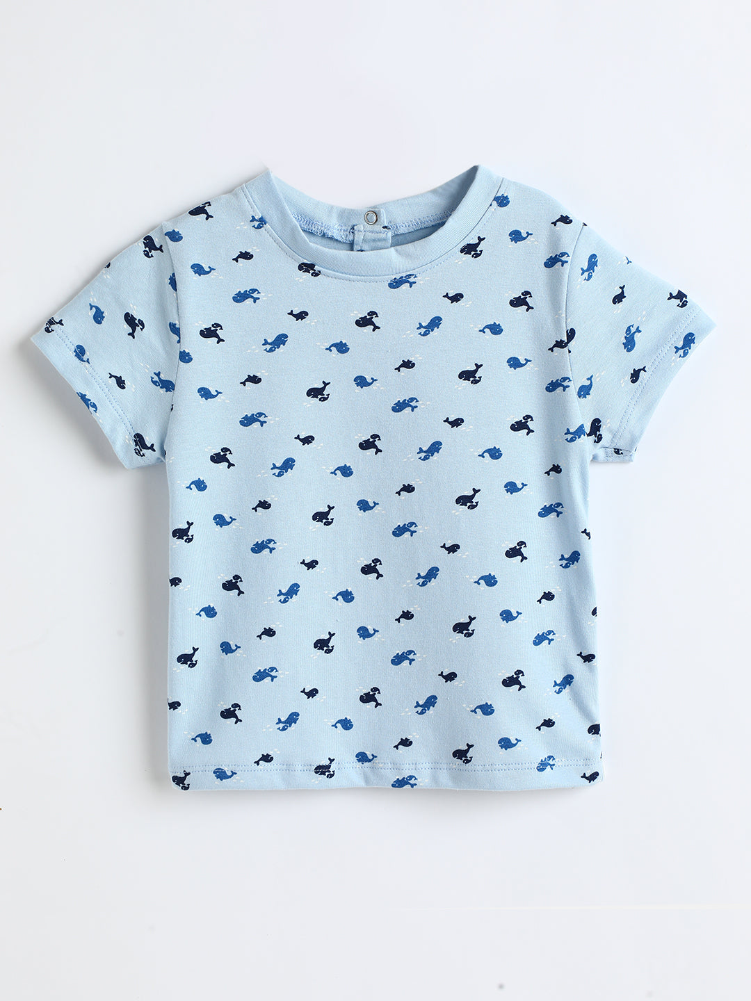Milou Cotton Half Sleeves Bio Washed Printed T-Shirt -MGBBB002-SKYAOP