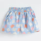 Milou Girls Printed Shorts Blue Floral Print