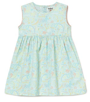 Milou Baby Girls Cotton Dress Mint Print