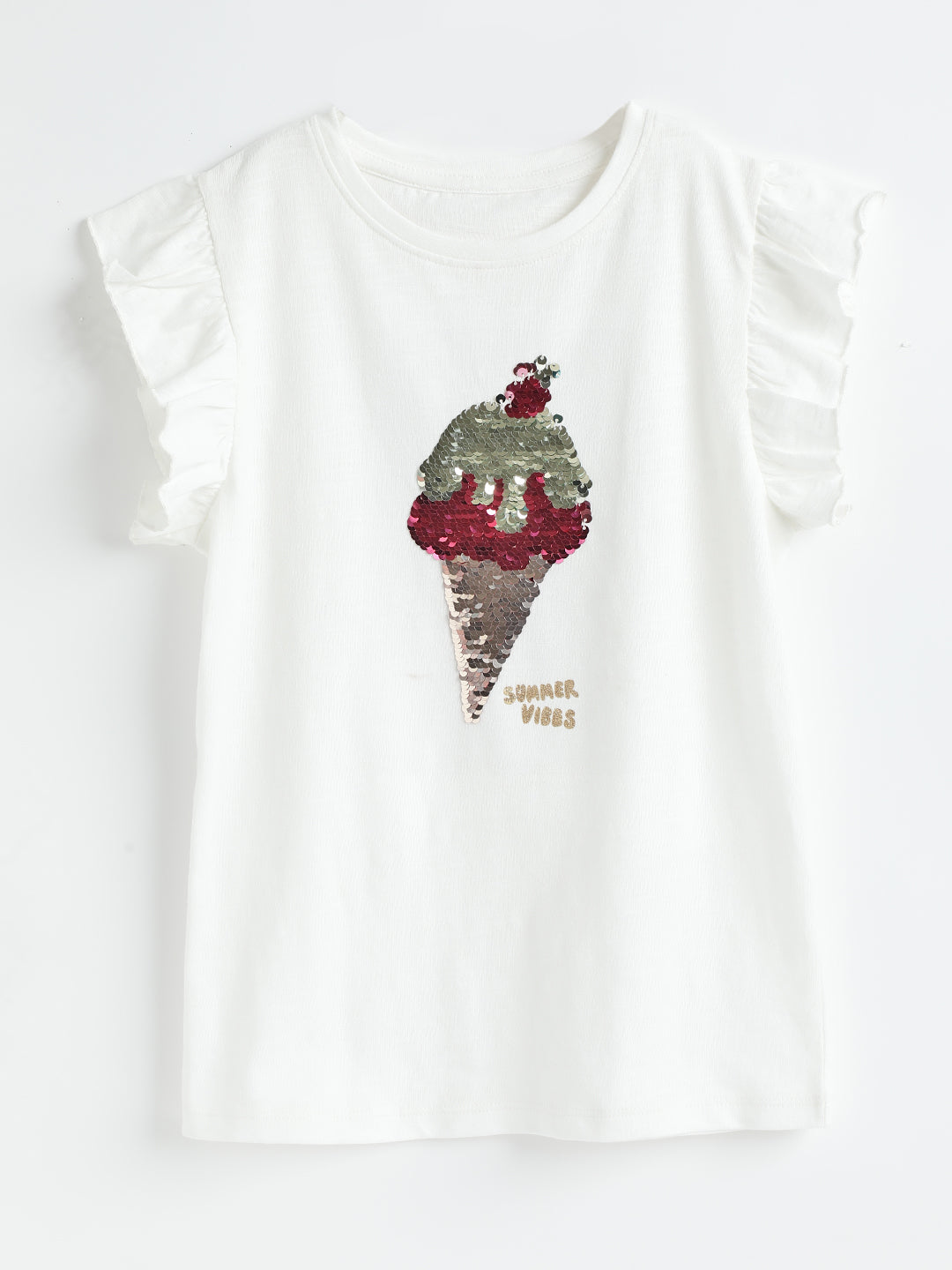 Milou Kids Cotton Bio Washed Printed Top for Girls -MGBTG010-WA
