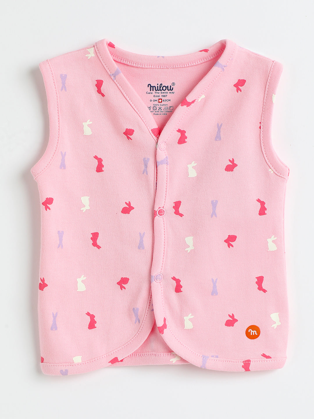 Milou Infant Cotton Sleeveless Bio-Washed Jabla Set