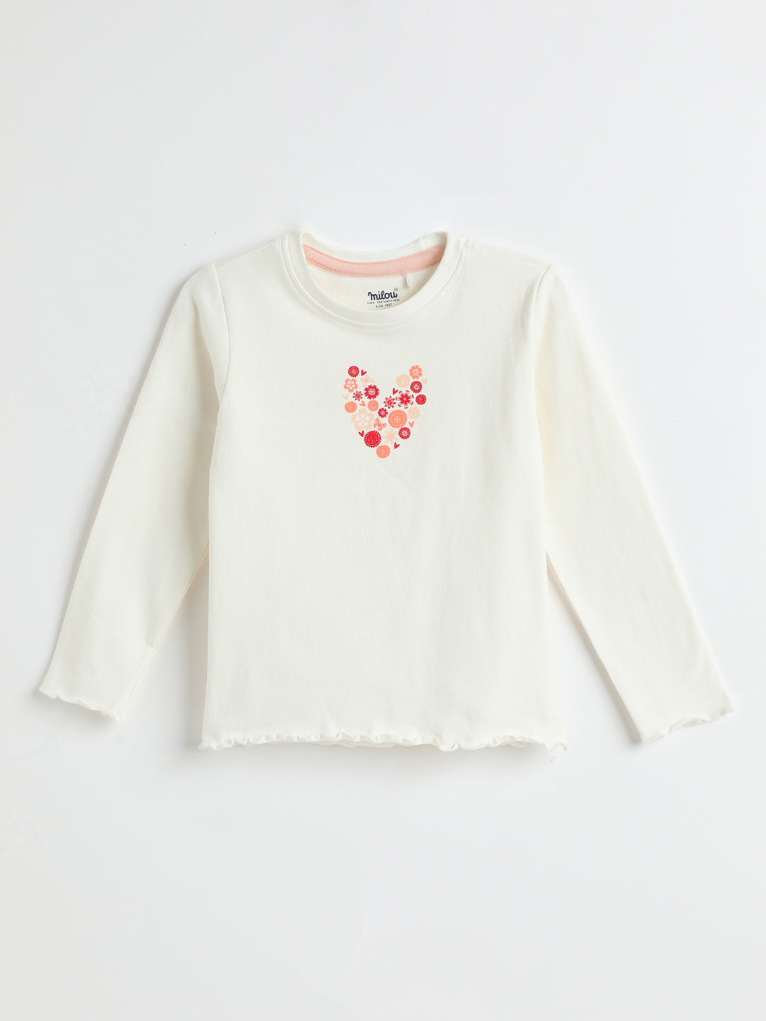 Milou Cotton Full Sleeves Bio Washed Printed T-Shirt -NPSTG002-WSPWH