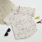 Milou Boys All Over Printed Half Sleeve Shirt White Animal Print
