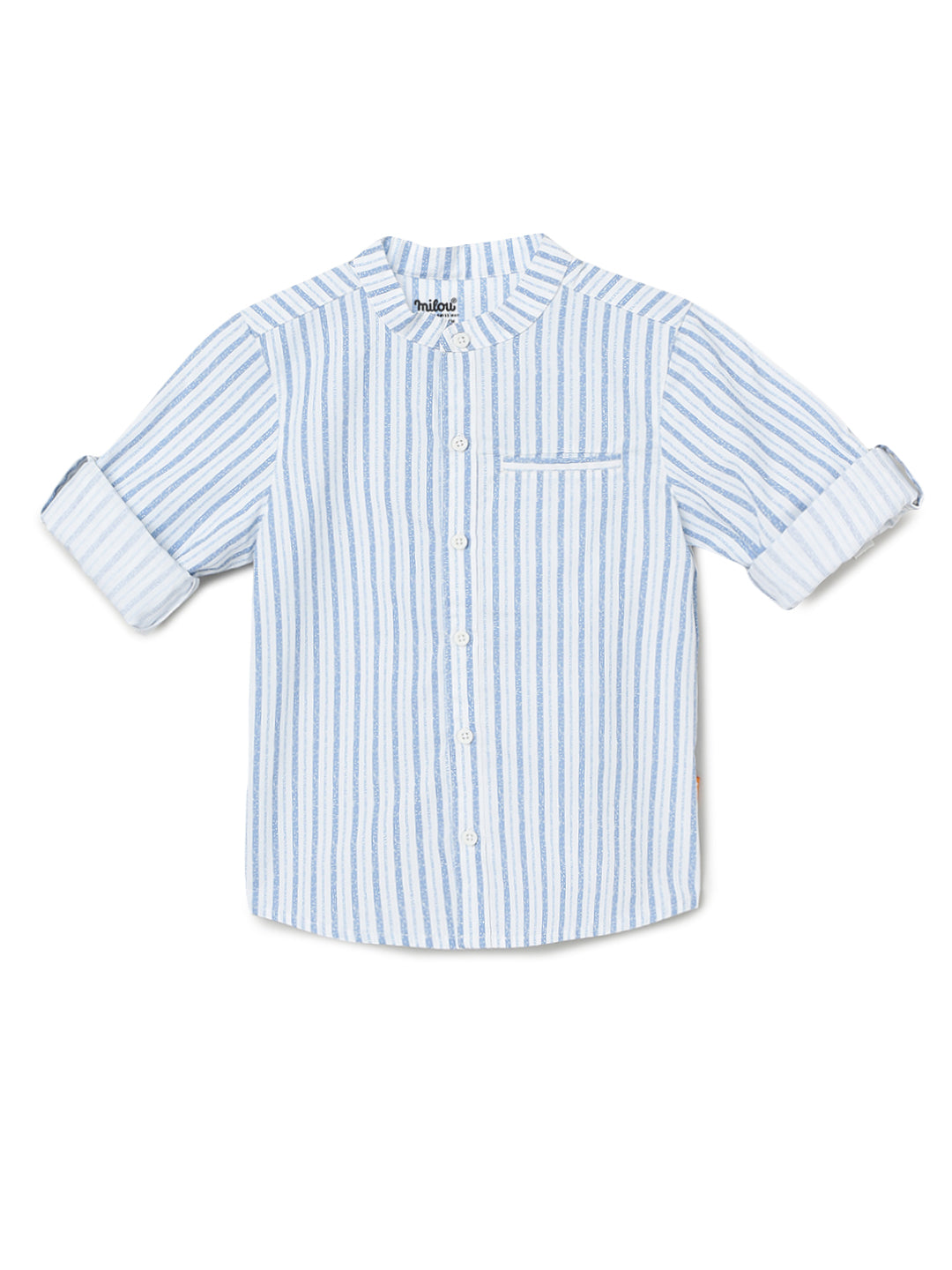 Milou Kids Cotton Bio Washed Striped Shirt for Boys TBNCSHT016