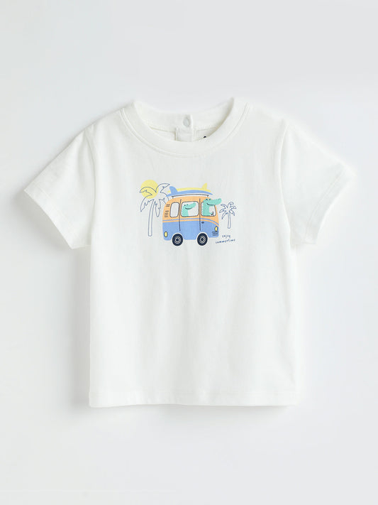 Milou Cotton Half Sleeves Bio Washed Printed T-Shirt -MGBBB001-WA