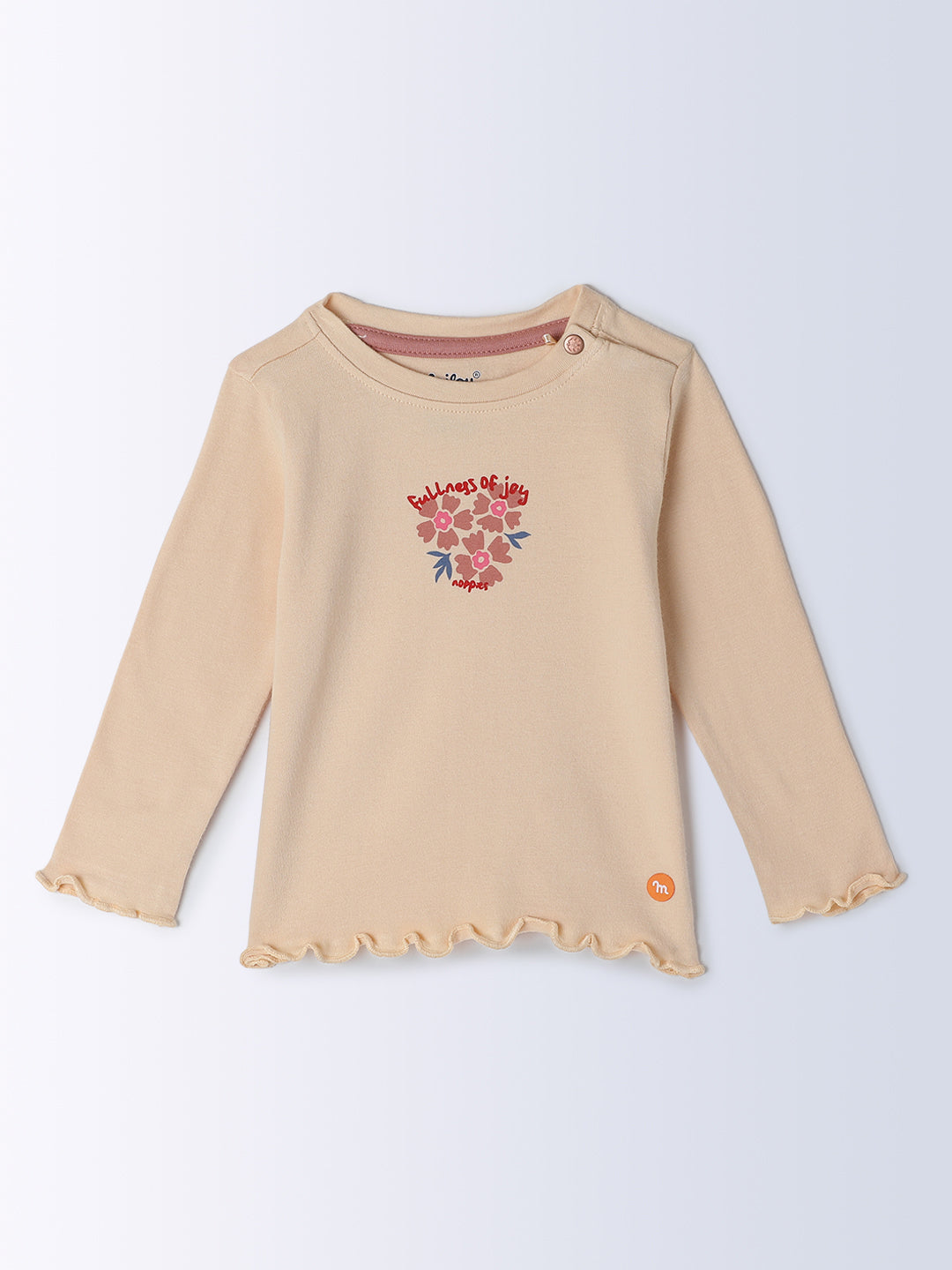 Milou Kids Cotton Full Sleeve Bio Washed T-Shirt for Girls 4470017