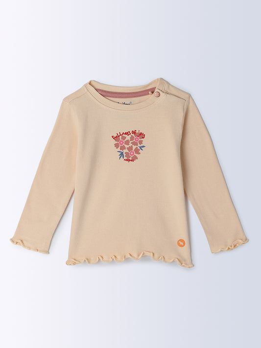 Milou Kids Cotton Full Sleeve Bio Washed T-Shirt for Girls 4470017