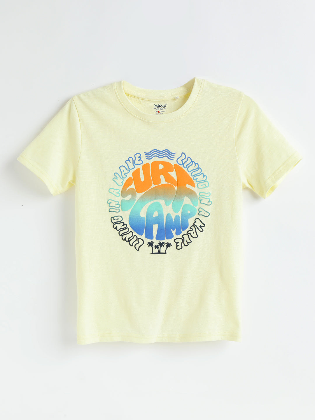 Milou Cotton Half Sleeves Bio Washed Printed T-Shirt -MGBTB005-TNDYL