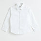 Milou Boys Full Sleeve Solid Bio-Washed Shirt White