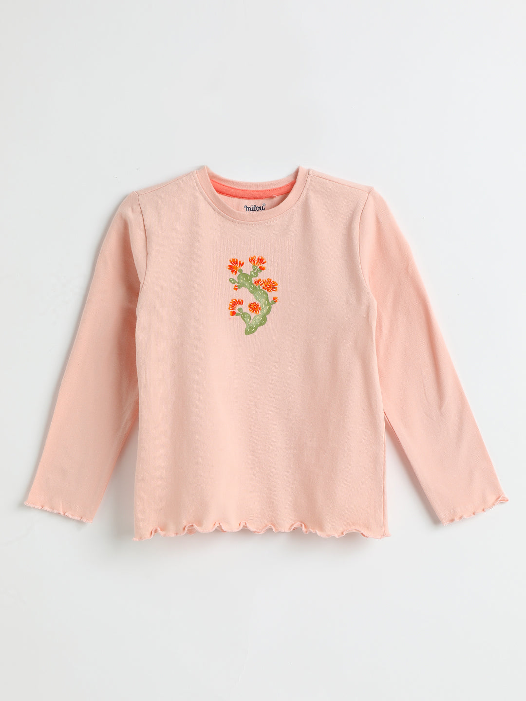 Milou Cotton Full Sleeves Bio Washed Printed T-Shirt -NPSTG007-EVNSD