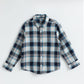 Milou Boys Full Sleeve Checked Bio-Washed Shirt Blue Check