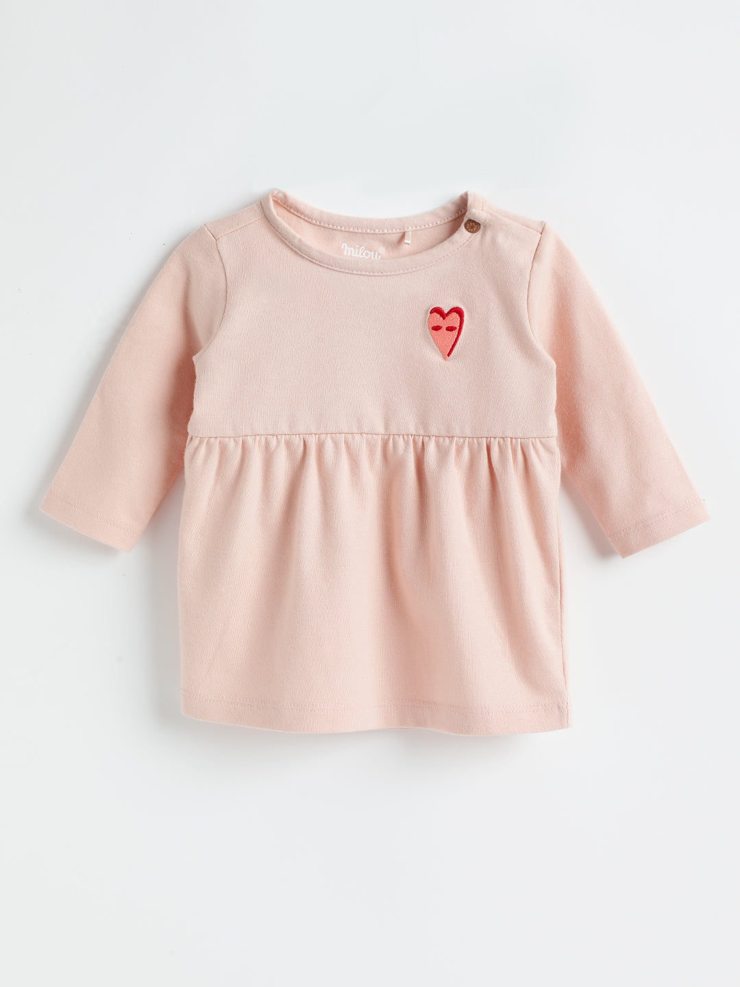 Milou Girls Cotton Printed Dress Blush Pink