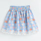 Milou Girls Blue Printed Cotton Skirt