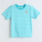 Half Sleeve Bio-Washed striped T-Shirt