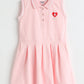 Milou Girls Sleeveless Pleated Polo Dress
