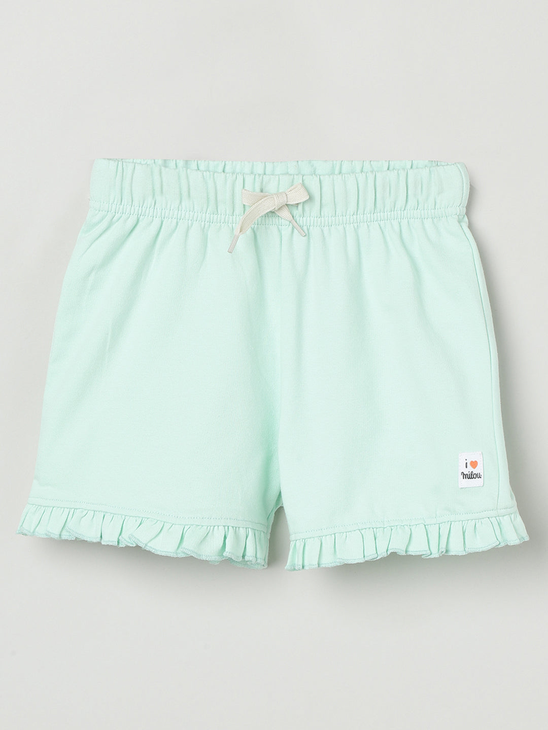 Milou Girls Knit Shorts Mint Green