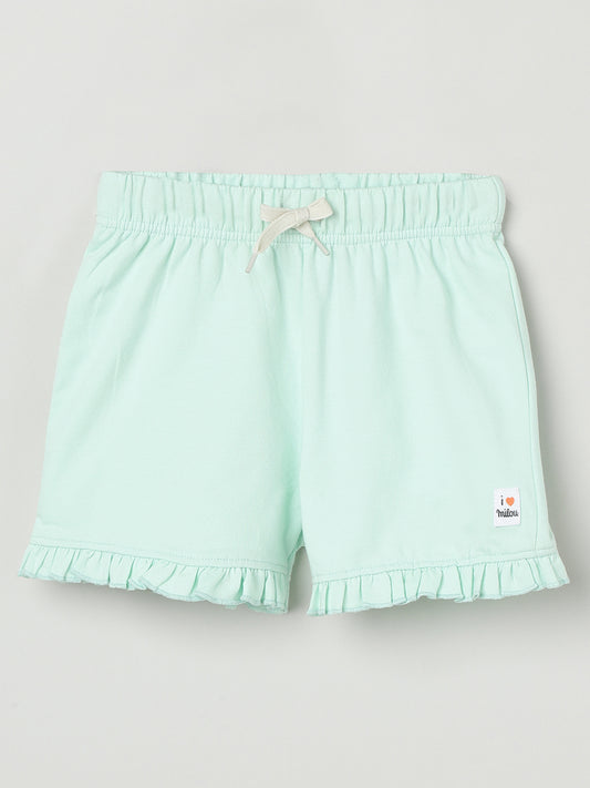 Milou Girls Knit Shorts Mint Green