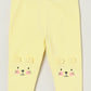 Milou Girls Cotton Printed Leggings Yellow
